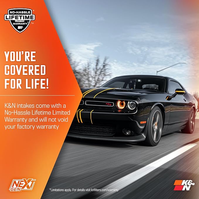 K&N NextGen Cold Air Intake System: High-Flow Cotton Filter: Compatible - Image 12