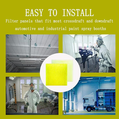 AUC Paint Booth Exhaust Filters, 22 Gram Fiberglass Paint Arrestors Pad - Image 4