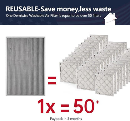 20x30x1 Electrostatic Air Filter, MERV 8 Reusable & Washable Aluminum AC/HVAC - Image 2