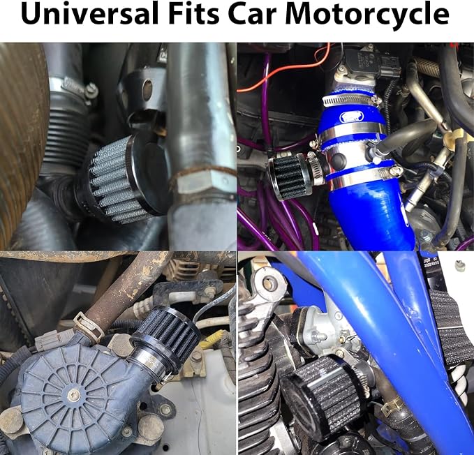 25mm Universal Air Intake Filter, Auto Breathe Filter Vent Crankcase Cleaner - Image 5