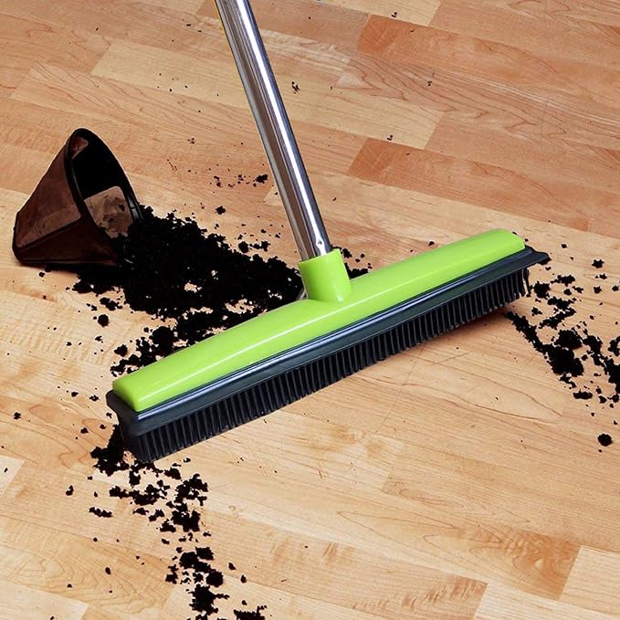 Multifunctional Broom, Telescopic Carpet Rake Rubber Pp 12.6in Brush Easy Wash - Image 6