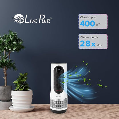 LivePure 3-in-1 LP500 Clean Heat Air Purifier & Electric Heater – Oscillating - Image 2