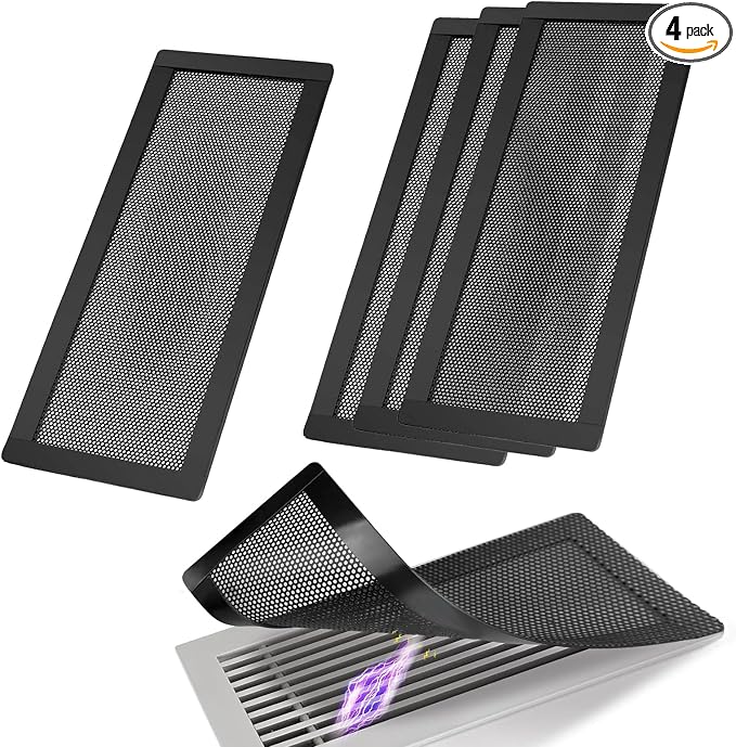 4x10 inch Air Vent Filters Screen mesh Cover, Wall & Ceiling Vents, Noise by ILZAR