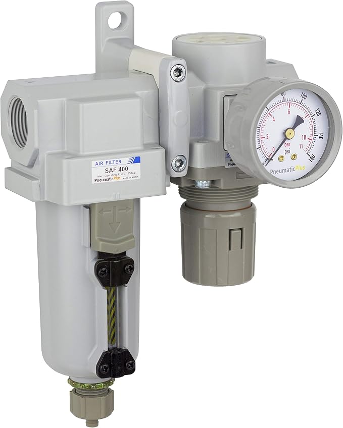 PneumaticPlus SAU420-N06G-MEP Compressed Air Filter Regulator Combo 3/4" NPT by PneumaticPlus