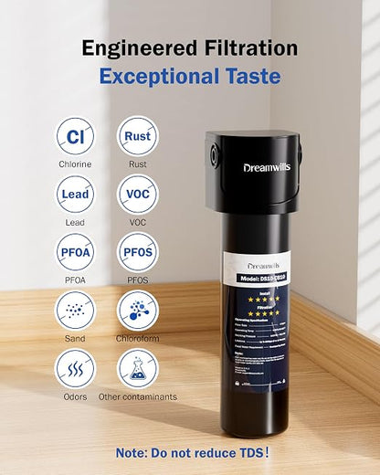 Dreamwills DS10 Under Sink Water Filter System, 1.3 GPM Direct Connect Kitchen - Image 2
