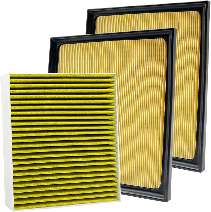3PCS Cabin Engine Air Filter Kit Fits by Capume
