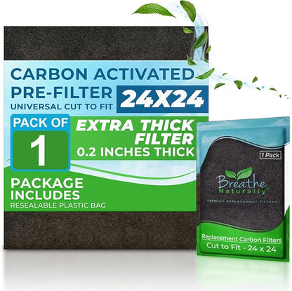 Breathe Naturally Universal Cut To Fit Carbon Activated Air Filter by BreatheNaturally