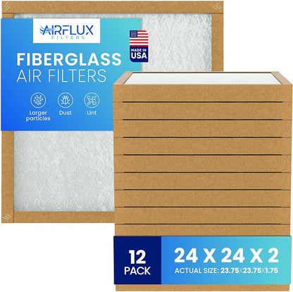 Fiberglass Air Filter -24x24x2Air Filter 12 Pack by Unknown