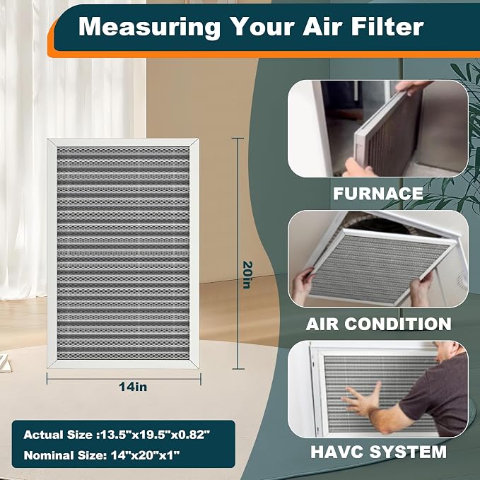 14x20x1 Reusable Air Filter, MERV 8, Permanent Electrostatic Air Filter - Image 3