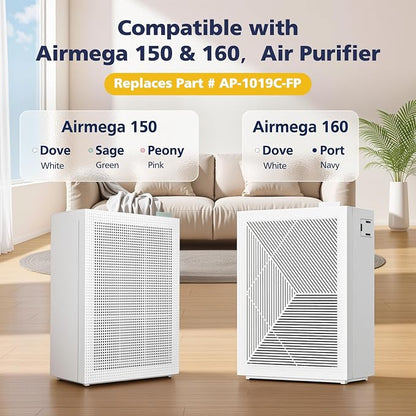 2 Sets 150 Filter Replacement for Coway Airmega 150 150 Air Purifier, 2 X HEPA - Image 2