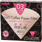 Hario V60 Paper Coffee Filter, Size 03, 40ct Box by Hario