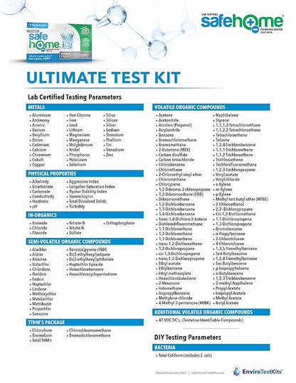 Safe Home® 200-in-1 Ultimate Drinking Water Test Kit – Tests - Image 5