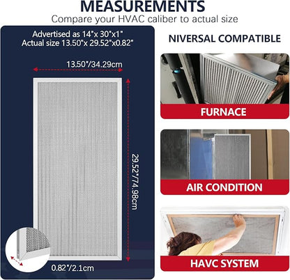 14x30x1 Electrostatic Air Filter, MERV 8 Reusable Aluminum AC/HVAC Furnace - Image 6