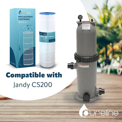 Pureline Pool Replacement Cartridge Filter, 200 Sq Ft, Compatible - Image 2