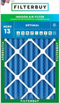 Filterbuy 14x25x4 Air Filter MERV 13 Optimal Smoke & Allergy Defense, by Filterbuy