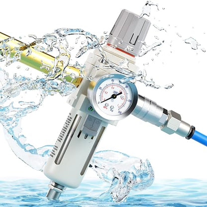 TAILONZ PNEUMATIC 1/2 Inch NPT White Air Filter Pressure Regulator Combo - Image 8