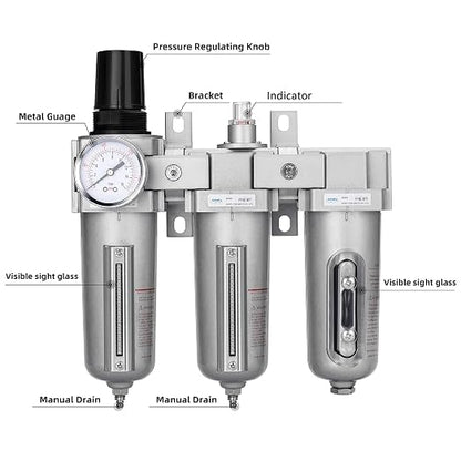 NANPU 3/4" NPT Industrial Grade 3 Stage Air Drying System - Image 2