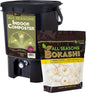 All Seasons Indoor Composter Starter Kit – 5 Gallon Black Compost Bin by SCDProbiotics