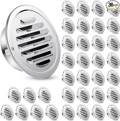 Zonon 36 Pcs Stainless Steel Soffit Vents 4 Inch Round Dryer Vent Cover by Zonon