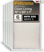Filtrete 12x20x1 Air Filter, MPR 300, MERV 5, Clean Living Basic Dust 3-Month by Filtrete
