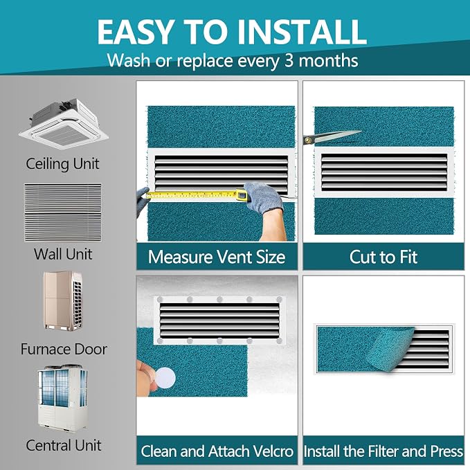 Reusable Air Filter 20x30, High Air Flow Cut to Fit Furnace Filters, MERV 6 - Image 6