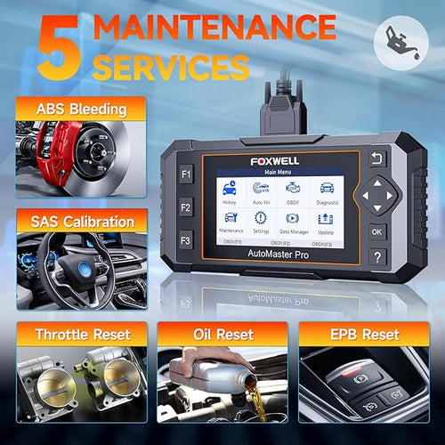 2026 FOXWELL NT614 Elite OBD2 Scanner with 5 Resets ABS Bleeding, SAS Calibration, Oil, EPB, Throttle, Upgrade of NT604 Code Reader Scan Tools, ABS SRS Engine Transmission Battery Test Car Scanner