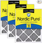 Nordic Pure 12x25x1 Furnace Air Filters MERV 10 Pleated Plus Carbon 3 Pack by NordicPure