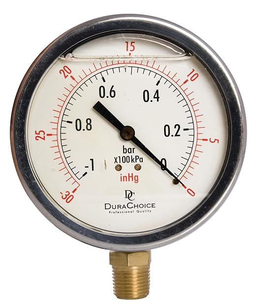 4" Oil Filled Vacuum Pressure Gauge - Image 2