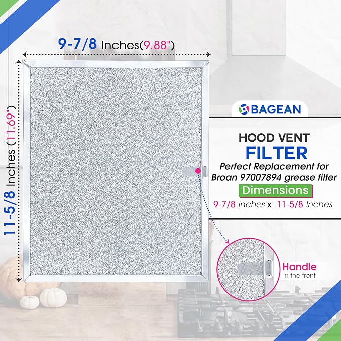 Bagean Stove Hood Vent Filters 9.9" x 11.7" 97007894 Compatible - Image 3