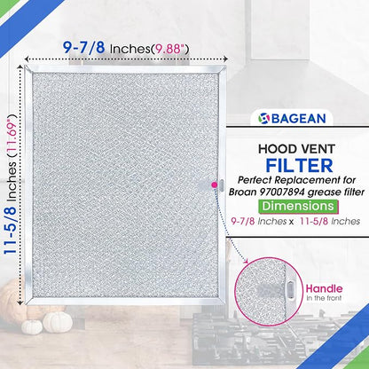 Bagean Stove Hood Vent Filter 9.87" x 11.62" 97007894 Compatible - Image 3