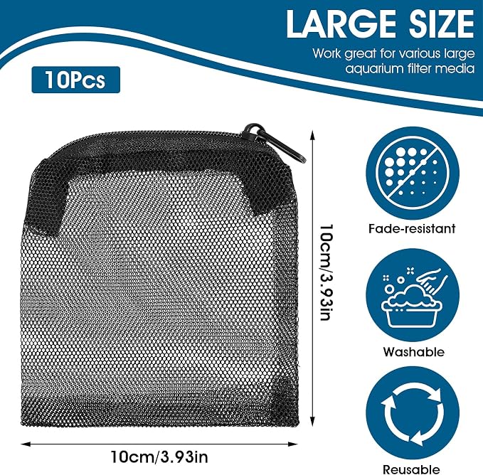 10Pcs Media Bags for Aquarium Fine Mesh Bag Aquarium Filter Media Bags - Image 2