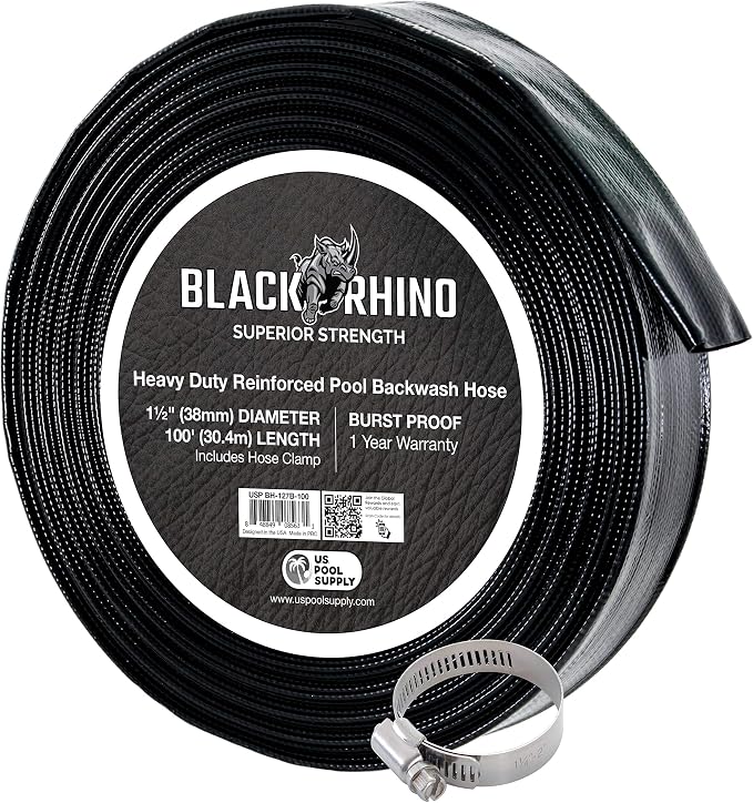 U.S. Pool Supply Pool Backwash Hose 1 1/2 Inch Diameter x 100 Feet by USPoolSupply