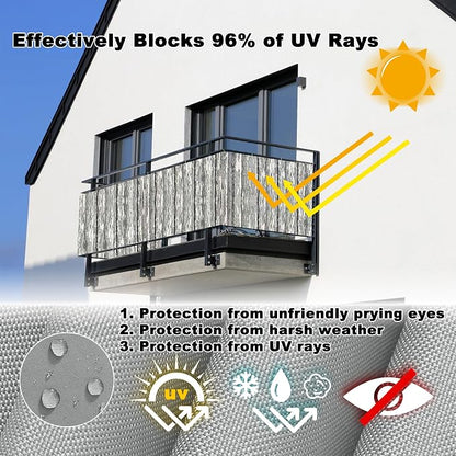 Balcony Privacy Screen 8.2' x 16.4' Durable and UV Resistant Patio Privacy - Image 4