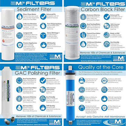 AMI Reverse Osmosis Filter & Membranes Replacement | 1 Year Supply | 100 GPD - Image 3