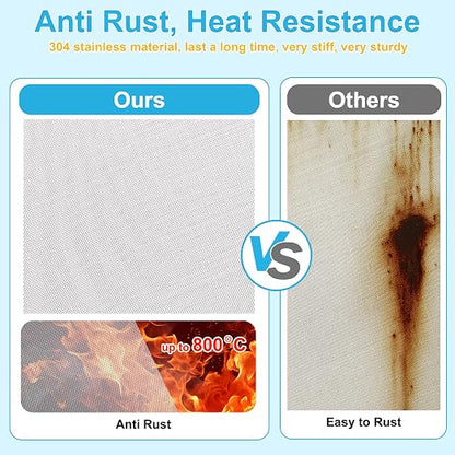 4 Pcs 13x9 120 Mesh 304 Stainless Steel Wire Mesh Sheet, Rustproof Metal Mesh - Image 6