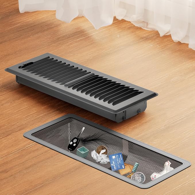 Floor Register 4 x 12 Inch, HG Power 1 Pack Heavy Duty Floor Vent Covers by HGPOWER