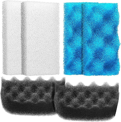 6 Pcs Aquarium Filters Bio Sponge Sets Compatible by Threlaco