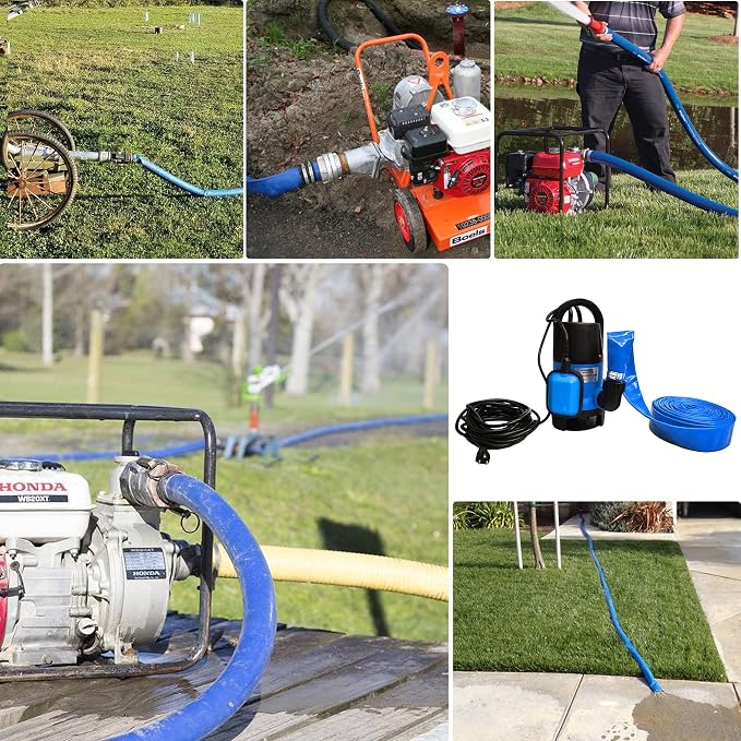DAVCO 3" x 25 ft Pool Backwash Hose, 3” Diameter and 5” Flat Wide Heavy Duty - Image 8