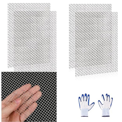 4 Pcs 13x9 5 Mesh 304 Stainless Steel Wire Mesh Sheet, Rustproof Metal Mesh by Unknown