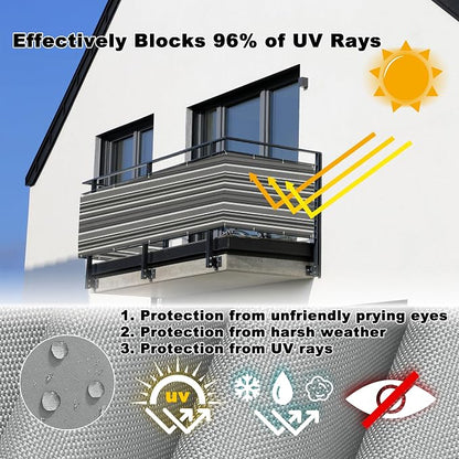 Balcony Privacy Screen 1.6' x 23' Durable and UV Resistant Garden Fence - Image 4