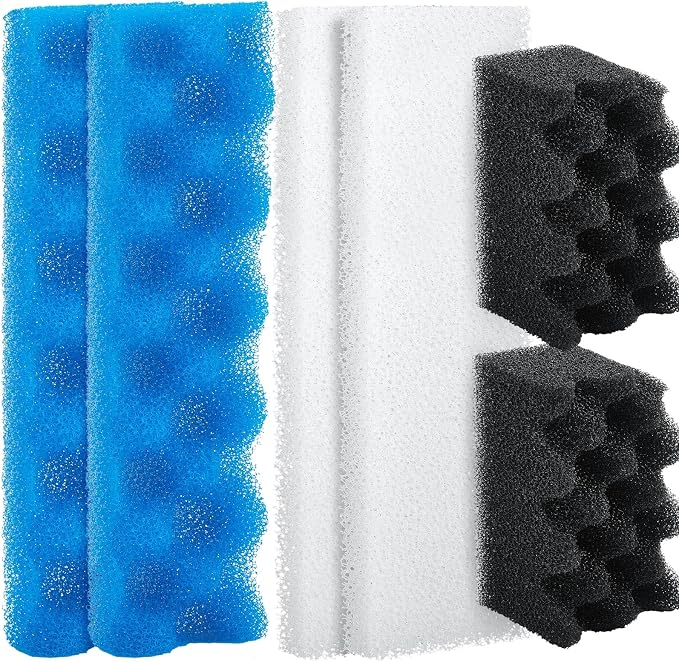 6 Pcs Aquarium Filters Bio Sponge Sets Compatible by Threlaco