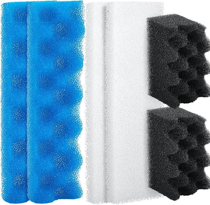 6 Pcs Aquarium Filters Bio Sponge Sets Compatible by Threlaco
