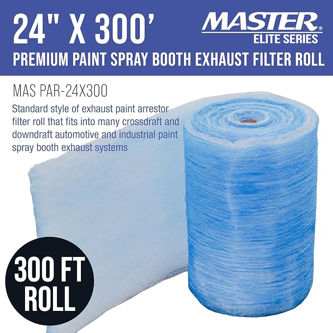 Master Airbrush Elite Paint Spray Booth Exhaust Filter Roll 24" x 300' - Image 2