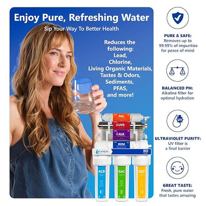 Express Water Reverse Osmosis Alkaline Ultraviolet Water Filtration System – - Image 3