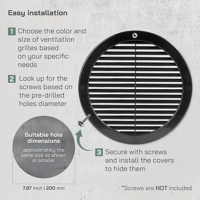 Vent Systems 8" Inch Black Soffit Vent Cover - Image 4