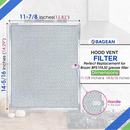 Bagean Stove Hood Vent Filter 11.8" x 14.3" BPS1FA30 - Image 3