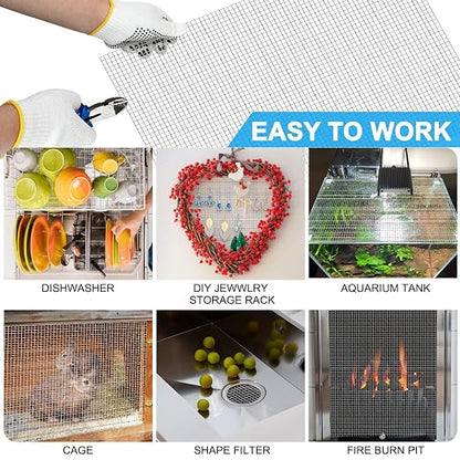 Valchoose 1 Piece Metal Woven Mesh Screen 14.6 X 11.4 in, 4.5mm Hole 5 Mesh - Image 3