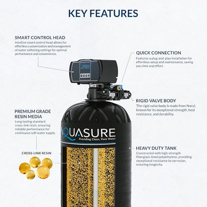 Aquasure Harmony Series 48, 000 Grains Whole House Water Softener w/High - Image 4