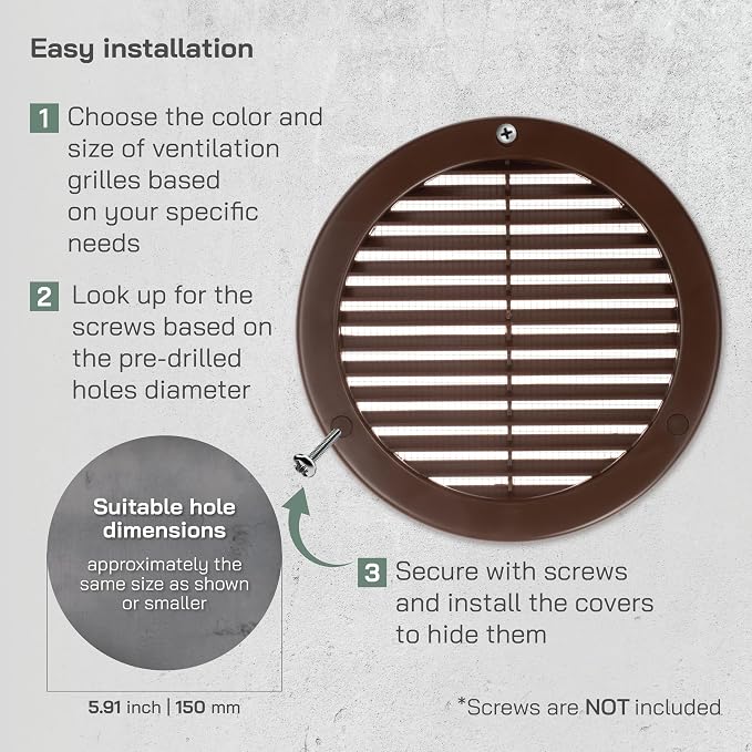 Vent Systems 6" Inch Brown Soffit Vent Cover - Image 4