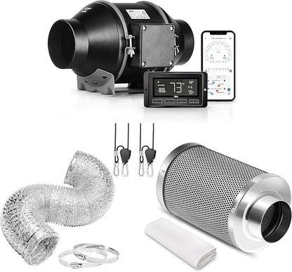 iPower 4" Smart Inline Duct Fan by iPower
